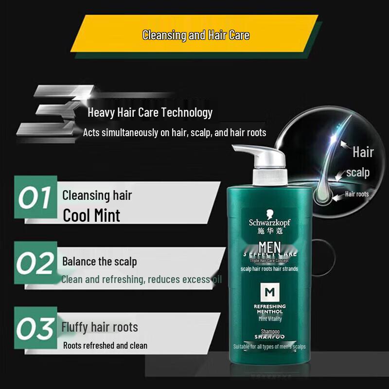 Schwarzkopf Erfrischendes Minz-Shampoo für Herren