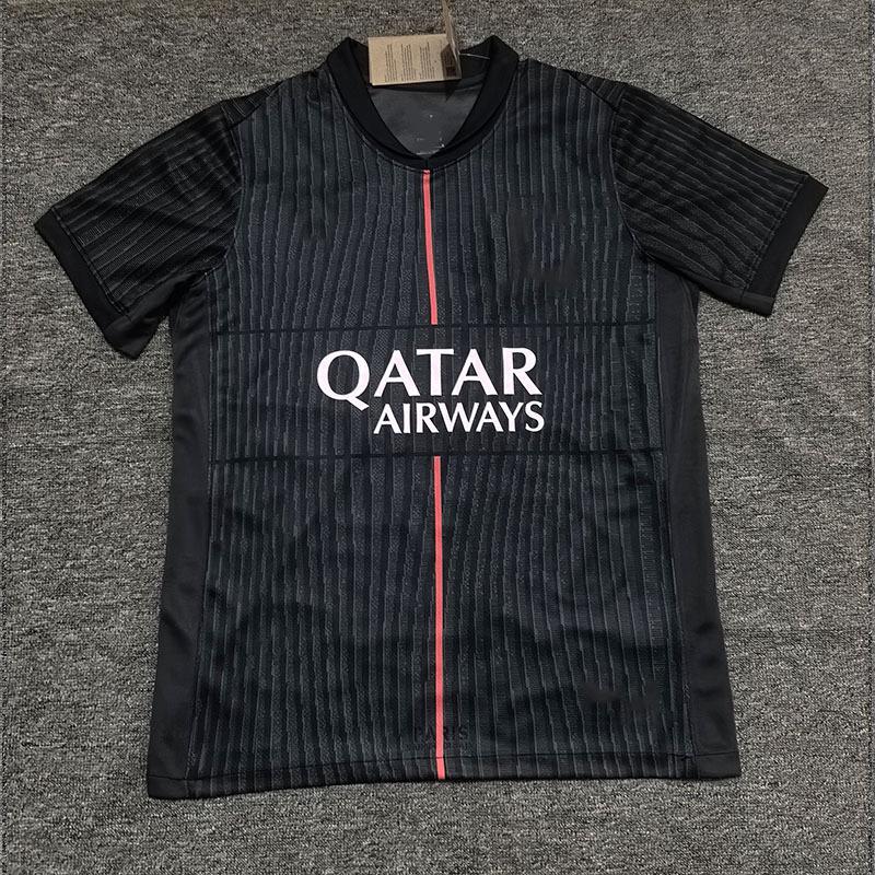 2526 Paris Three Stars Short Sleeve Football Jersey (S-4X) - New Fan Edition M чёрный
