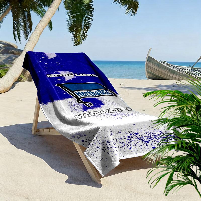 Hertha BSC Print Beach Towel, Large Soft Quick Dry Towel for Beach Camping Swimming
