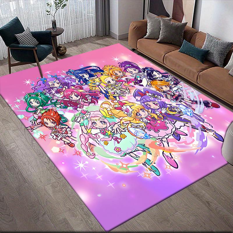 Pretty Cure Main Characters Area Rug, Pretty Cure Fan Soft Carpet, Perfect Gift.chl