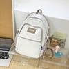 Schoolbag High-value dirt-resistant schoolbag Korean high-end women's backpack Large capacity simple solid color backpack Junior high school girl