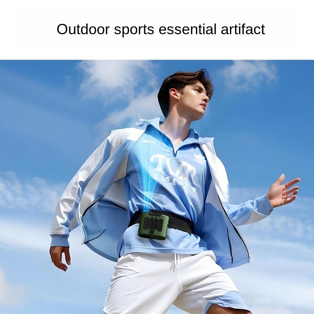 Wireless Neck Fan Rechargeable Waist Hanging Fan Portable Waist Clip Fan  Hiking