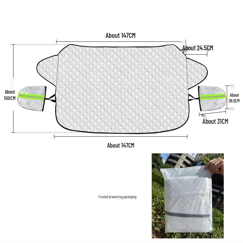 

Thickened Snowproof Winter Windshield Cover: Anti-Freeze, Frostproof, and Sunshade Protection
