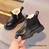 2025 Kids' British Style Martin Boots, Velvet-Lined, Non-Slip, Soft Sole Leather Boots for Boys and Girls