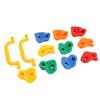 Rock Climbing Holds with Handles Mounting Hardware Multi Colored Rock Wall Climbing Kit for Indoor Outdoor