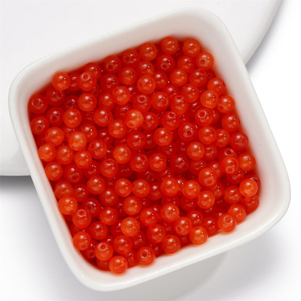 50-200pcs 4mm Imitation Jade Round Glass Beads Bracelets Loose Beads Jewelry Accessories For DIY Necklace Anklet Jewelry Making