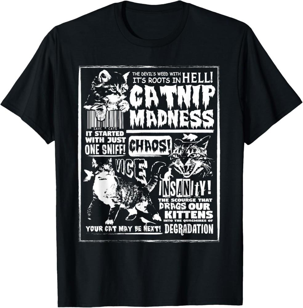 Catnip Madness Cute Kitten Cat Lover Gift for Cat Owners T-Shirt Unisex T-Shirt S