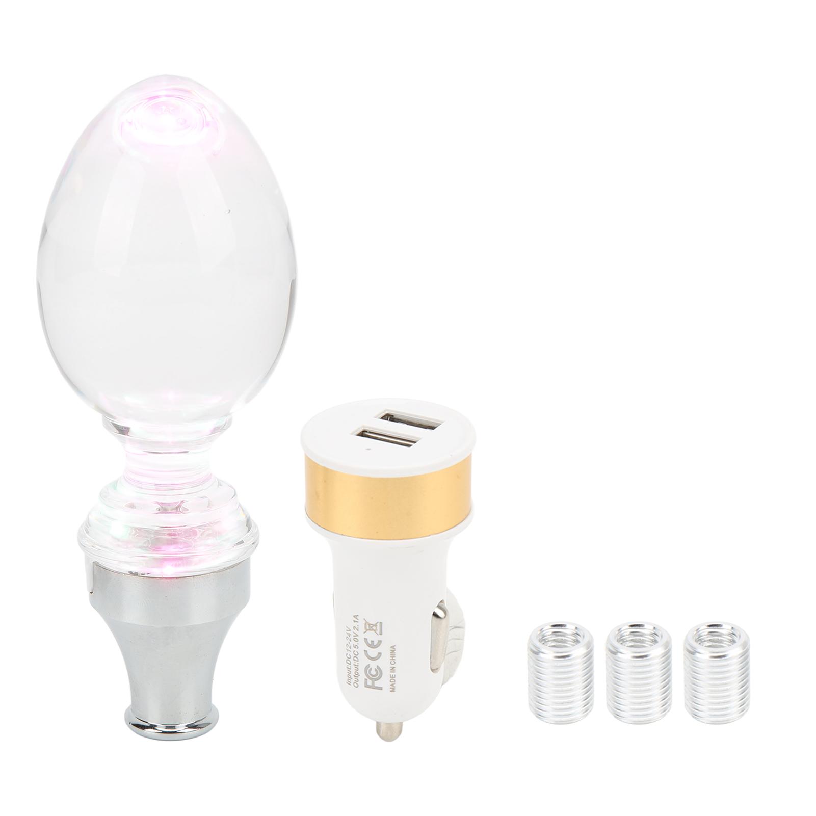 

Universal Gear Stick Shift Knob Acrylic Gear Shifter Head Colorful Touch Activated Ambient Light