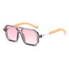 Fashion Retro Square Frame Sunglasses Men and Women with The Same European and American Double Beam Sun Glasses Trend Gafas