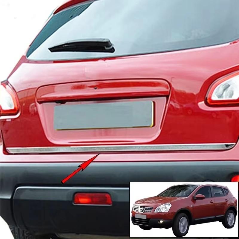 For Nissan Qashqai J10 2007 2008 2009 2010 2011- 2013 Rear Door Trunk Lid Tailgate Strips Trims Sticker Car Styling Accessories