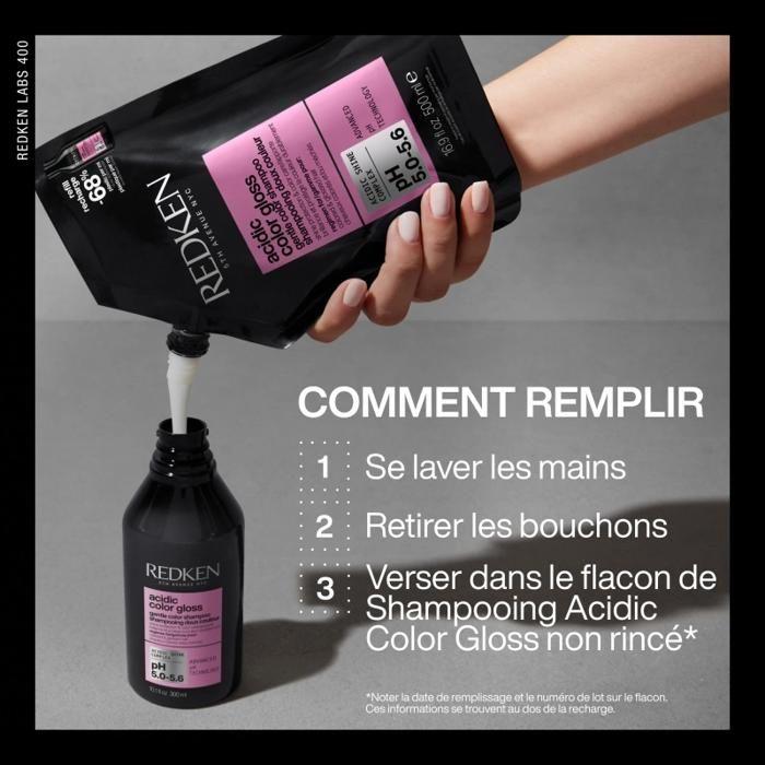 Acidic Color Gloss Recharge Shampoing pour cheveux colorés 500ml E4418600