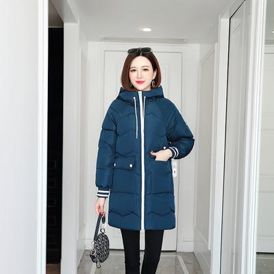 Winter New Korean Version Large Size Coat Cotton Coat Medium and Long Loose Women's Cotton Coat