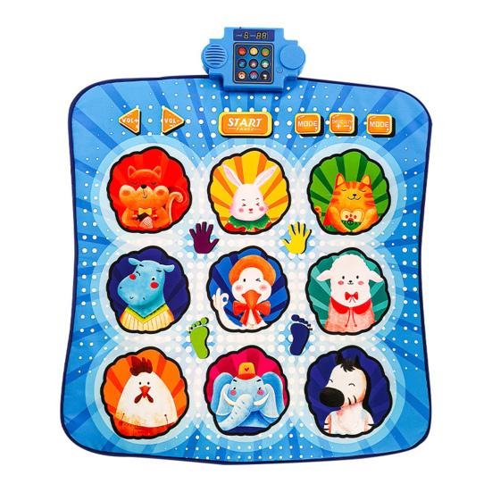 Dance Mat with LED Light Volume Adjustable Built-In Music Game Modes Boys Girls Electronic Light-up Rhythm Step Play Mat Gift Educational Musical Toy