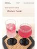 Vintage Black Glass Goblet: Elegant Retro Red Wine & Juice Cup