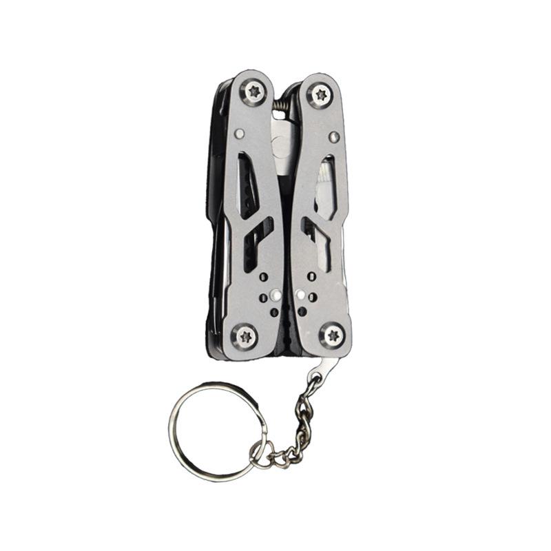 

Outdoor Multi-Tool Folding Pliers with Three-Hole Design - Silver Multifunctional Jeep Combination