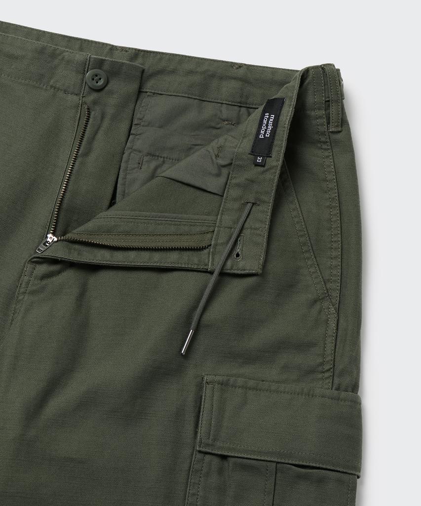 Musinsa Standard Back Satin Parachute Cargo Pants [Khaki]