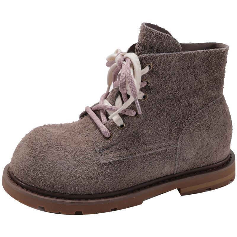 Kapibara ugly cute big head Martin boots women's 2025 new British style versatile outdoor tooling rhubarb boots