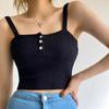 BM Thread Solid Color Basic Camisole Sexy Knitting Silm Women's Underwear Summer Sleeveless Bottoming Shirt