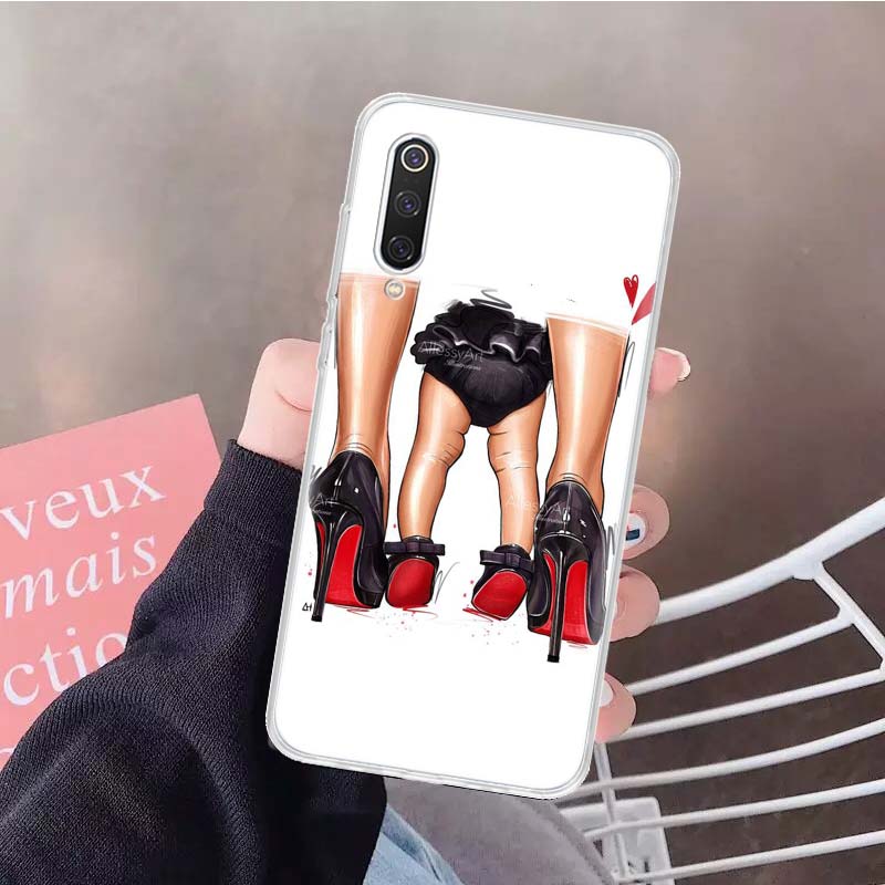 Red High Heel Shoes Soft Phone Case For Xiaomi Redmi Note 15 14 14S 13 12 Pro Plus 12S 11 11S 11E 10 10S 11T 5G Fundas Coque Red