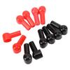 12Pcs Battery Terminal Boot Insulating Cover 6 Red 6 Black Cable Lug Protector Cover Cap for Vehicle Marine Commercial