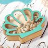 Wooden Shell Display Case Handcrafted Rustic Sea Shell Shadow Box Seashell Shaped Storage Display Box Home Office Desktop Decoration
