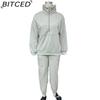 BITCED Women's Versatile Casual Fashion Thickened Long-Sleeved Hoodie and Trousers Two-Piece Set