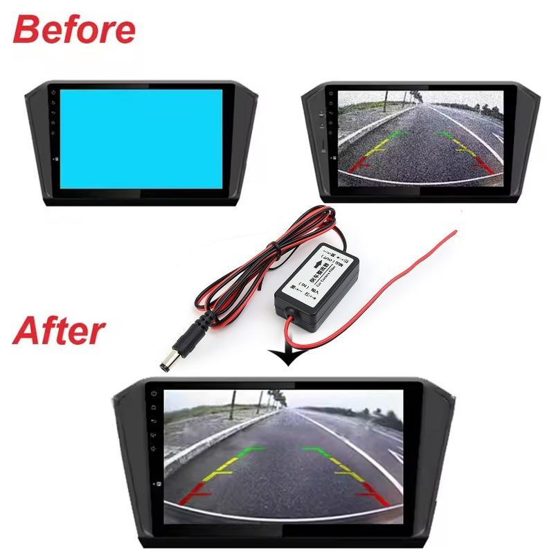 12V Anti-interference DC Power Relay Capacitor Filter Connector Car Camera Filter Auto Parking Reverse Rear View Camera Tools