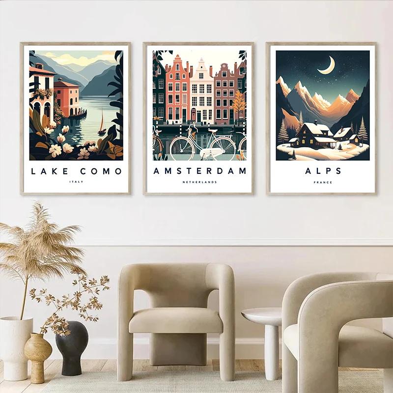 Florenz Italien Europa Reise Stadtlandschaft Poster Amalfi Rom Toskana Sardinien Leinwanddruck Malerei Wandkunst Büro Heimdekor