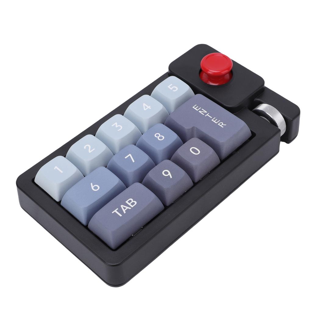 Wired Mechanical Number Pad Type C Hot Swappable Numpad Keyboard with 12 RGB LED Backlight Joystick Roller