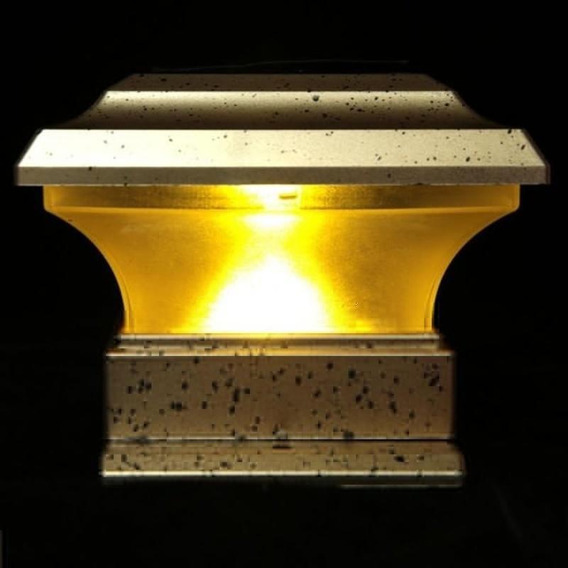 1 Stück Wasserdichtes Outdoor Solarbetriebenes Gartenlandschaftslicht Zaunpfostenleuchte Hof Säulenlampe