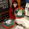 Christmas Animal Round Pillow Puppy Cushion Cushion Printed Cushion Sofa Waist Christmas Gift
