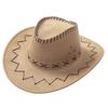 Western Cowboy Hat for Men and Women - Faux Suede Sun Protection Summer Hat