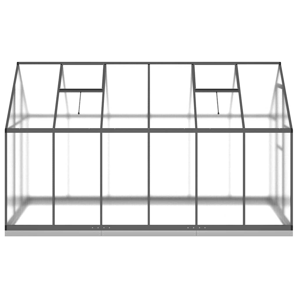 Vidaxl Greenhouse With Base Frame, Anthracite, 334X169X202 Cm, Aluminium