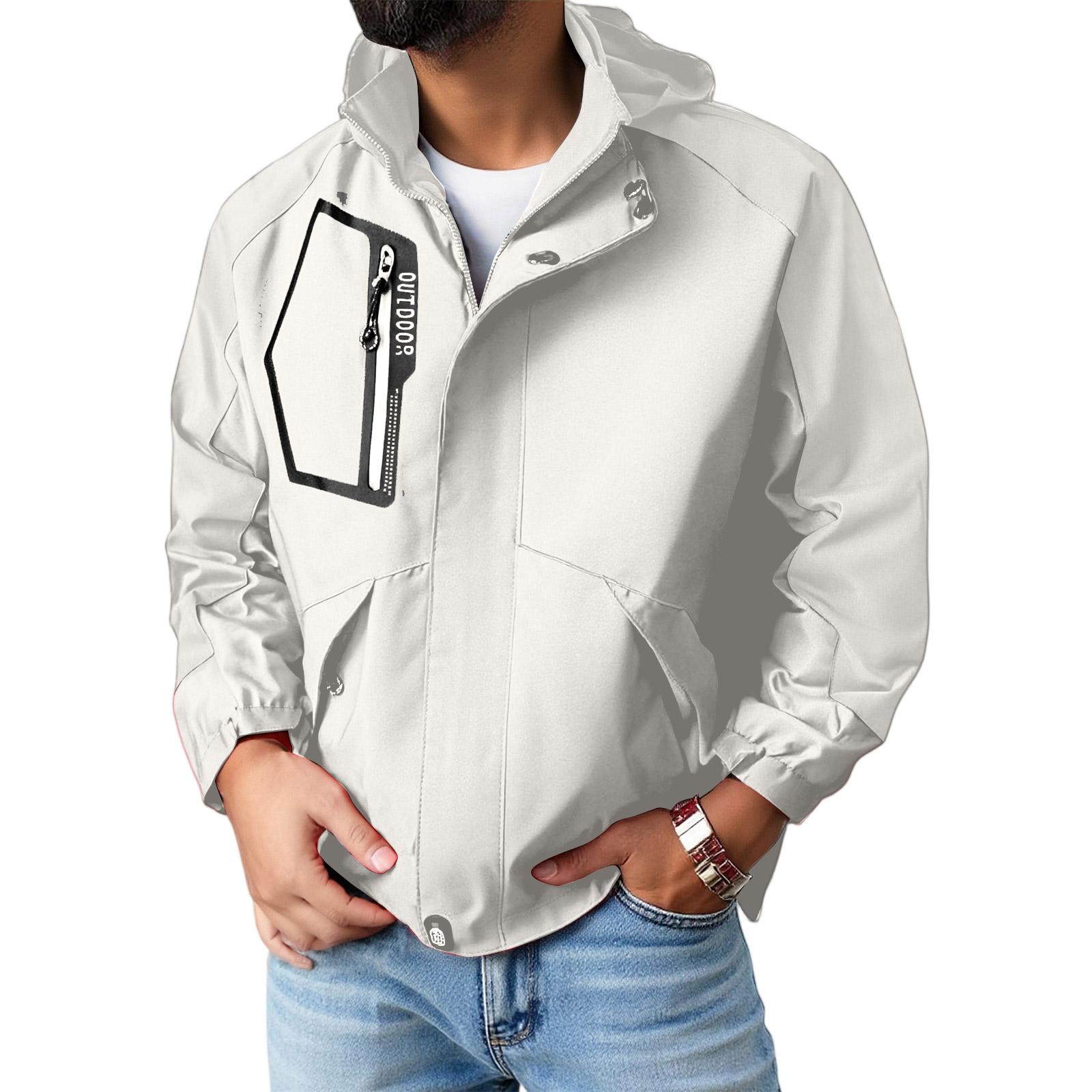 

Men s Fashion Leisure Hooded Hood Outdoor Jacket Coat XXXL