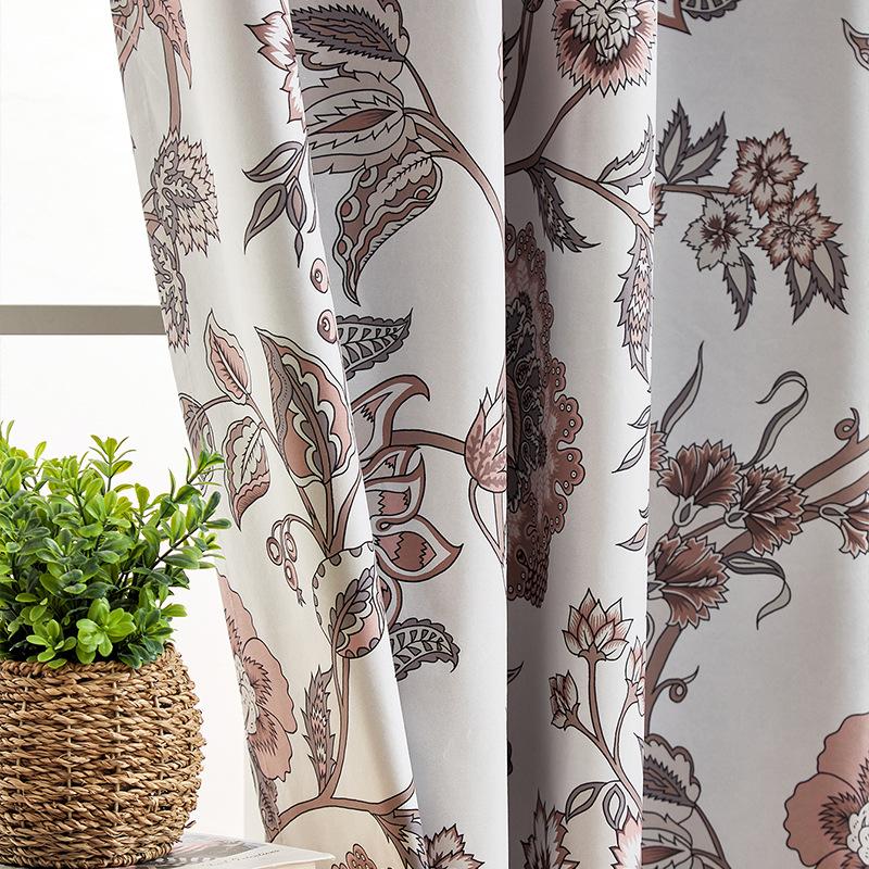 New European Classical Curtains, Full Blackout and Iron Rings, Living Room Balcony, Bedroom Curtains