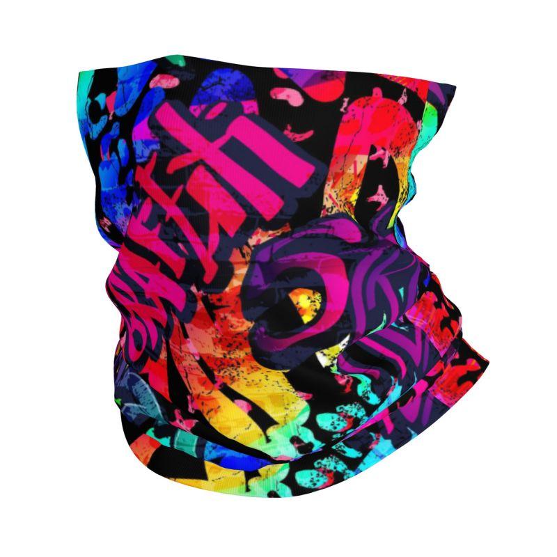 Neon Graffiti Kunst Druck Bandana Nackenwärmer Unisex Wandern Camping Reiten Schlauchmaske Schal Motorrad Gamasche Gesichtsbedeckung Stirnband