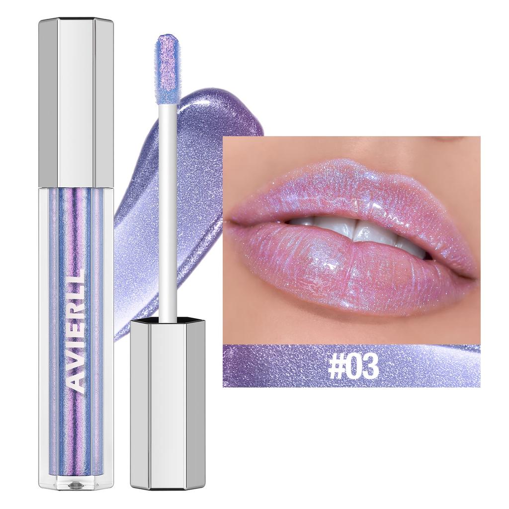 8 Colors Shimmer Lip Gloss Set Moisturizing Plumping High Shine Lip Glaze Long Lasting Non Sticky Glossy Lip Makeup for Women
