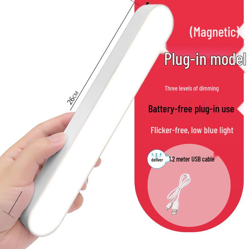 

Rechargeable LED Table Lamp: Magnetic, Eye-Protective, Cool Lighting for Dorm and Study with Long Battery Life. Touch Switch