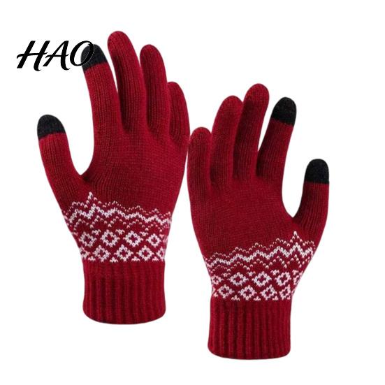 Outdoor Sports Skiing Gloves for Extreme Cold Thermal Knit Gloves, Thickened Velvet Lining And Elastic Ribbed Cuffs Comfortable Winter Hand