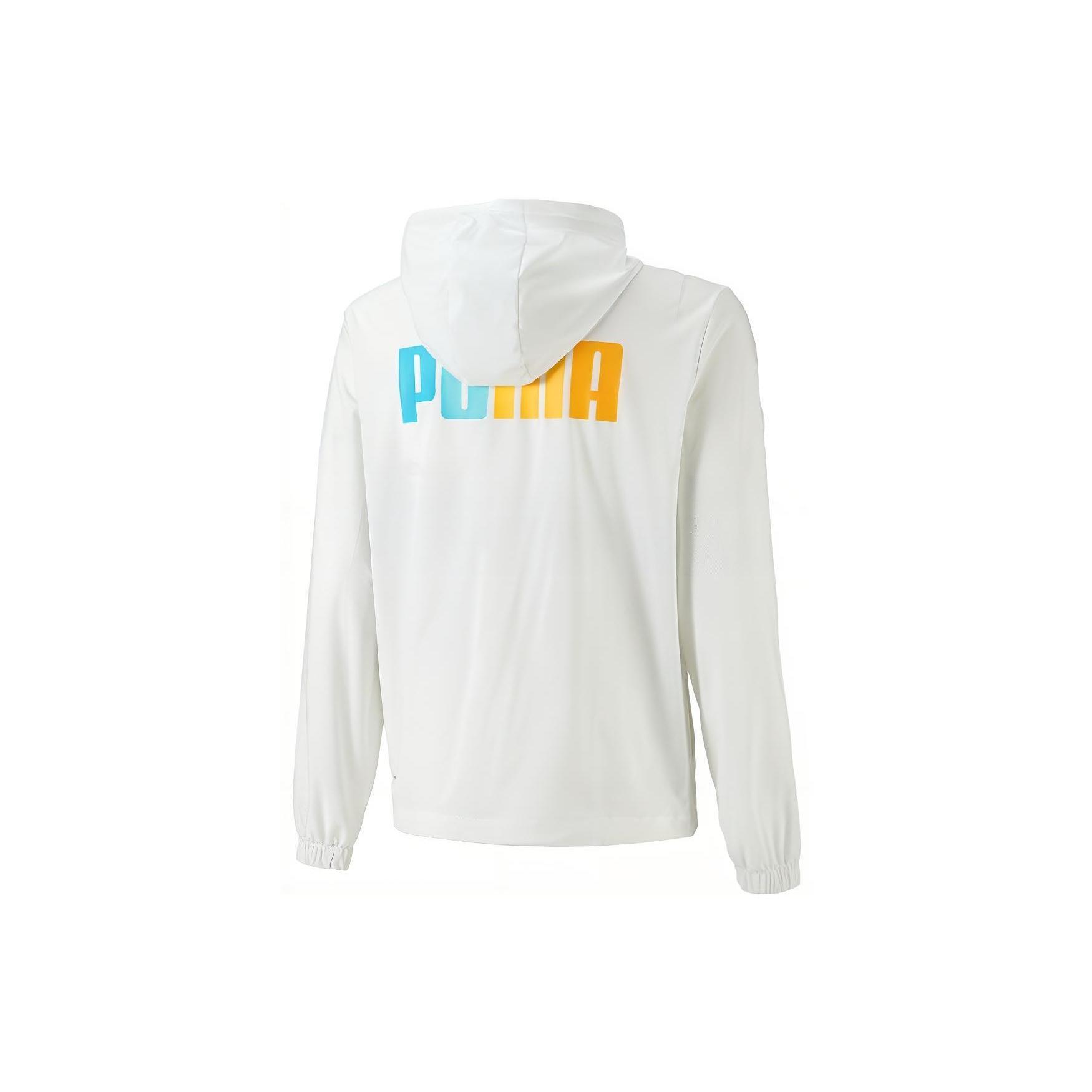 PUMA Full Sleeve Printed Hoodie  White  Men s 678013-02 L