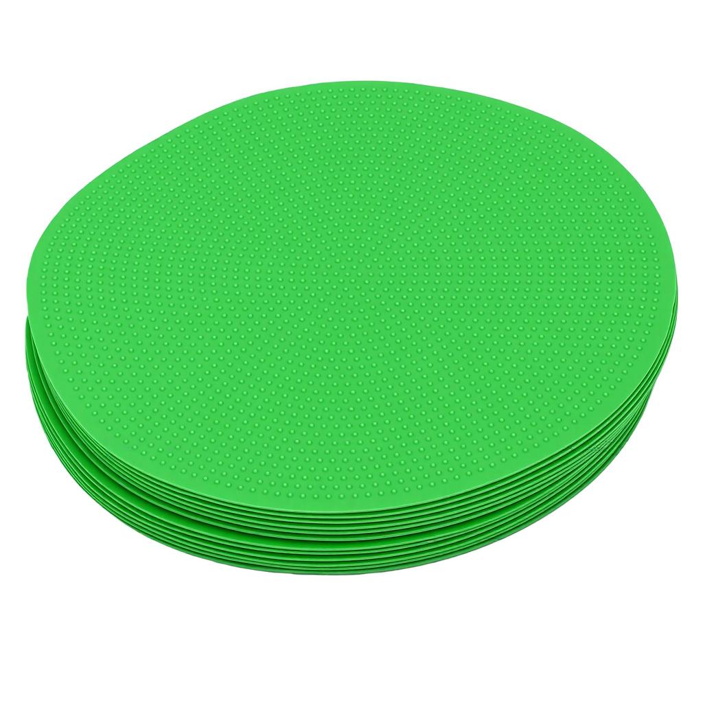12pcs 19cm Soccer Training Marker Discs Non Slip Bright Colors Lightweight Round Marker Disc Green