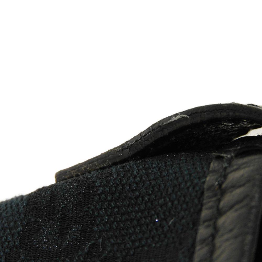Used Abbey Tote 9539 130736 7924 Logo Double G Calfskin Shoulder Bag in GG Canvas Black Women's from Japan AUTHENTIC