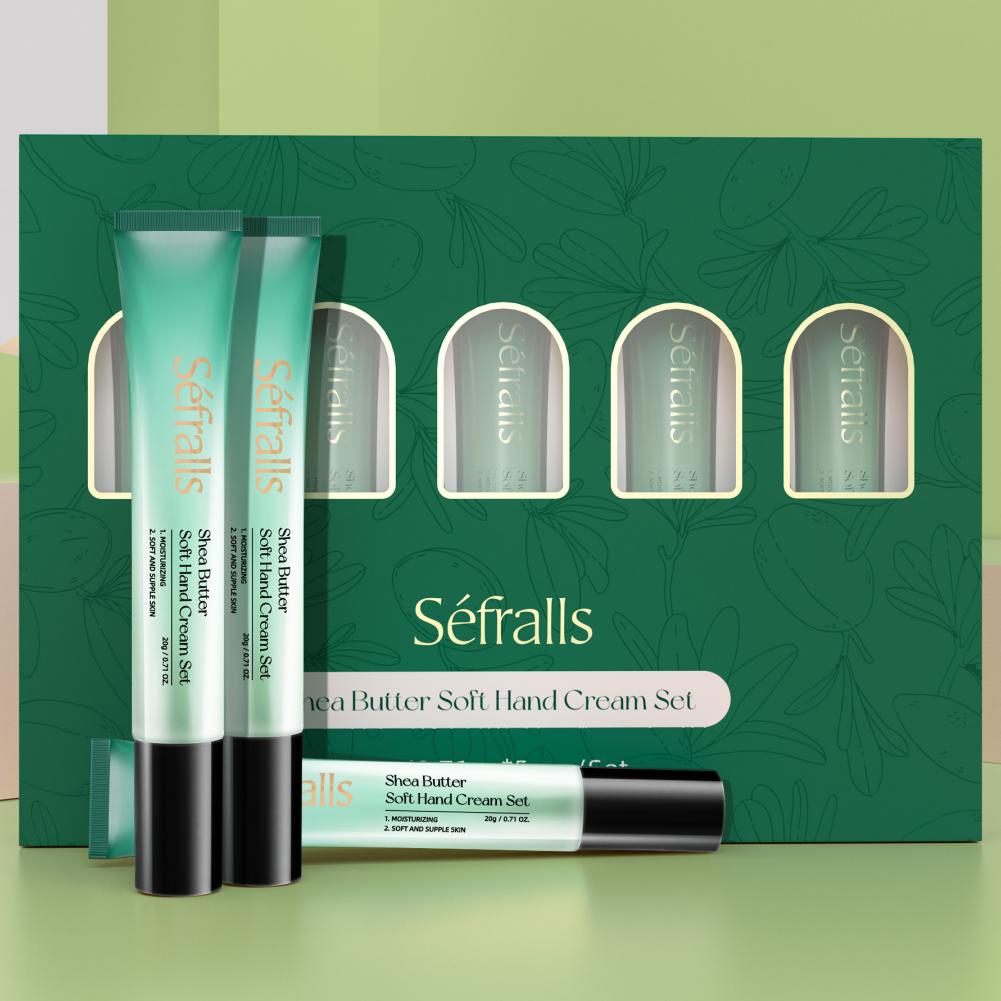 Sefralls Set di creme per le mani al burro di karité 20 g*5 pz/set, crema per la cura delle mani idratante, non irritante e confortevole, che previene la secchezza delle mani