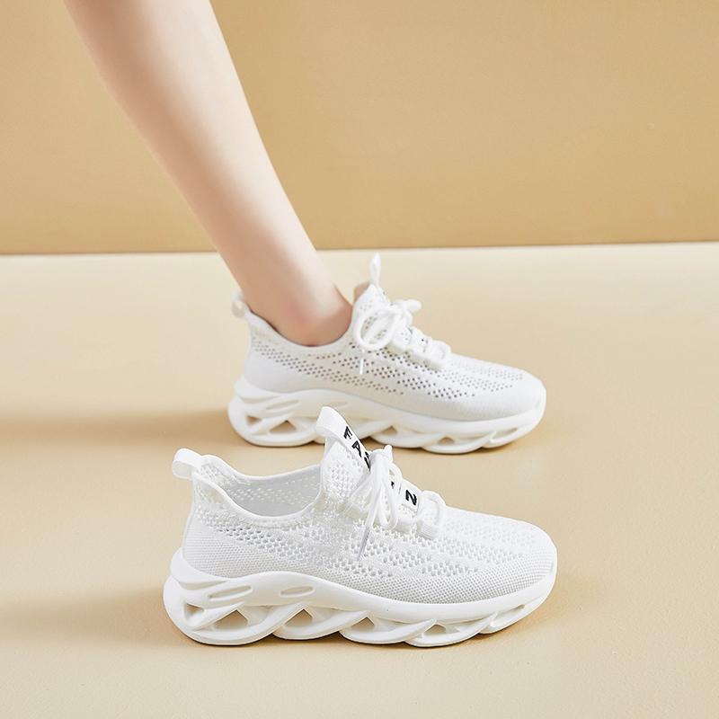 Woven Sneakers Women New Spring/Autumn  Comfortable Mesh Breathable Shock Absorbent Socks Running Shoes