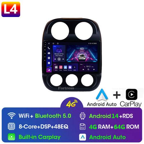 Car Radio For Jeep Compass Patriot 2010-2016 Autoradio Stereo 2 Din Player GPS Navigation Carplay DSP OBD No CD Player