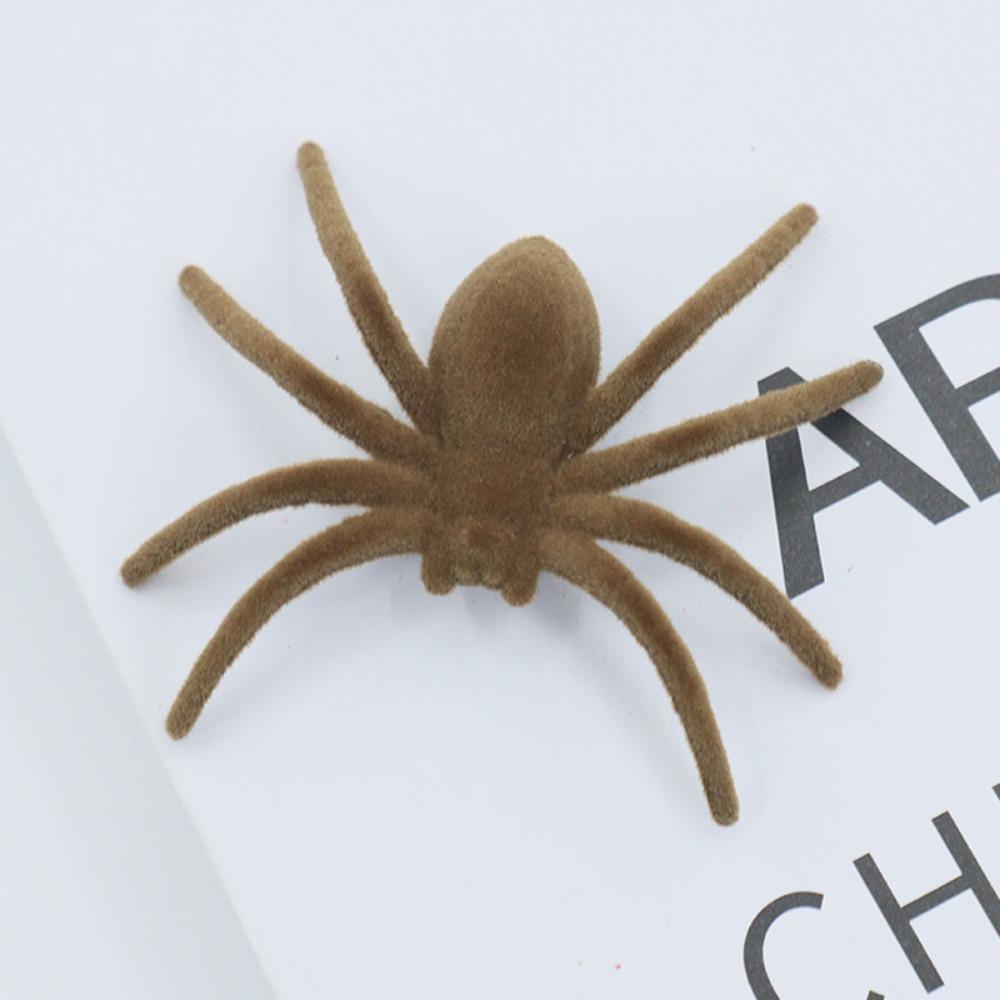 10PCS Mini Fake 3D Spider Toy Simulation Artificial Spider Halloween Plush Spider Carnivals