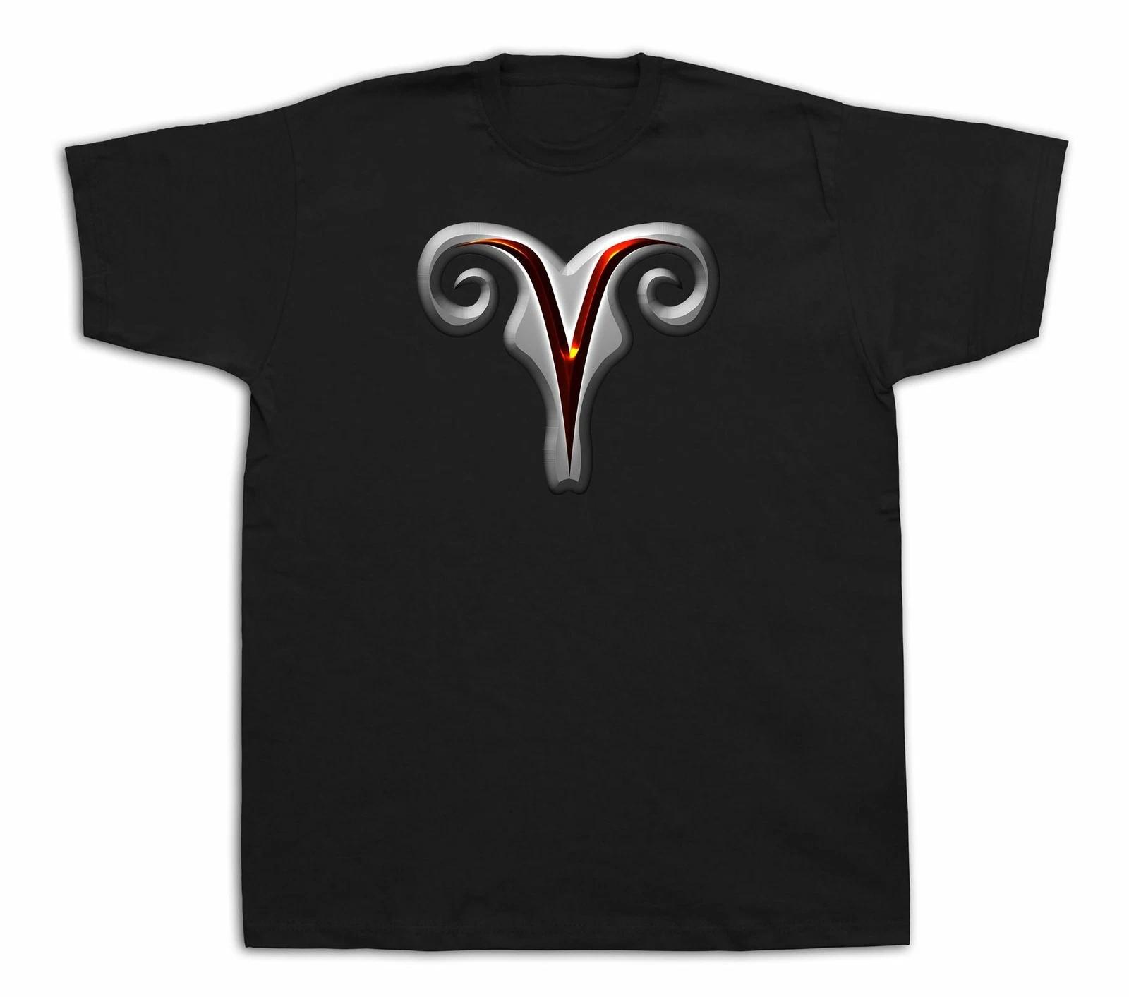 Aries Zodiac Horoscope star signs T shirt Astrology SYMBOL Universal charm tee 4XL