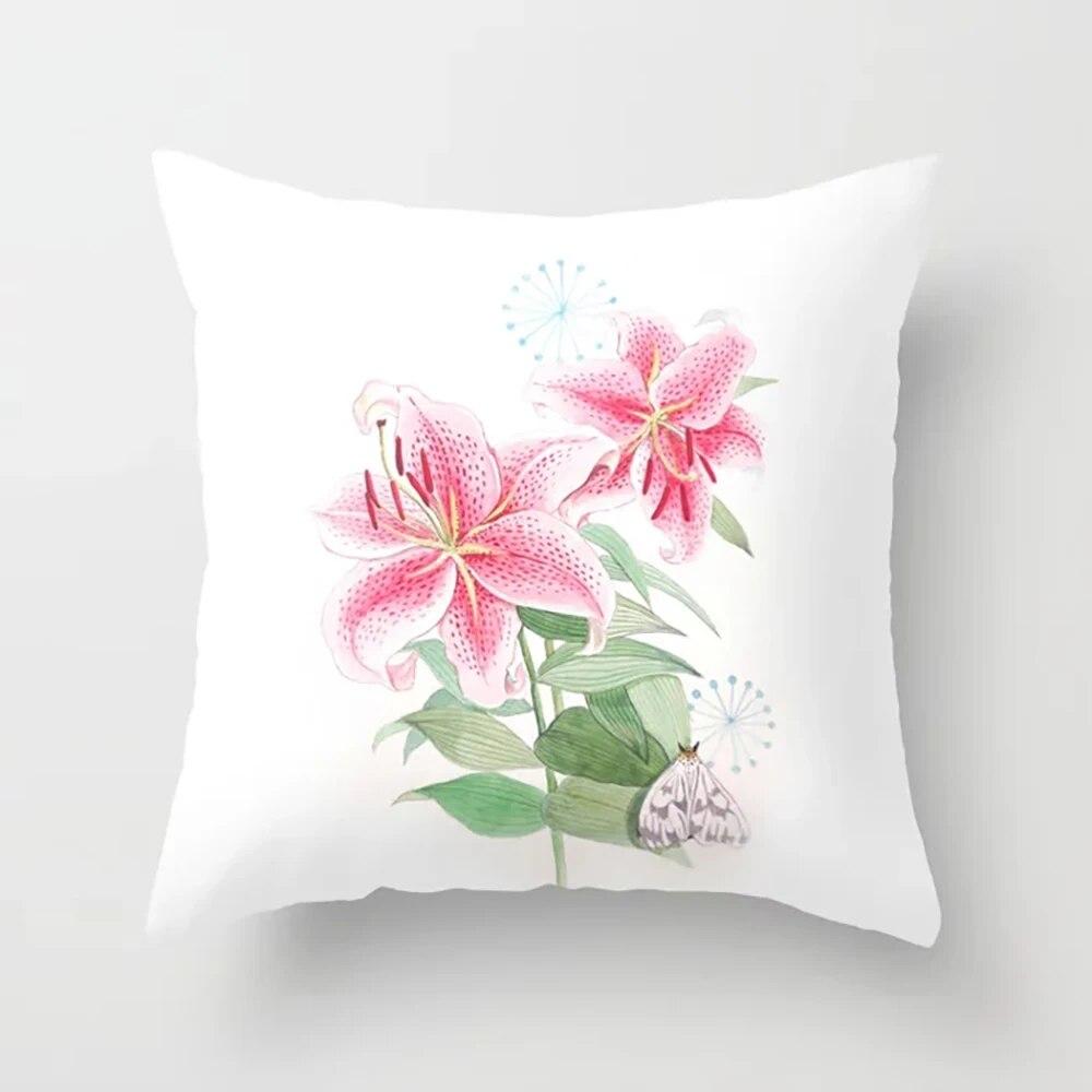Home Decor Pillowcases Colorful Flower Printed  for Bedroom Living Room