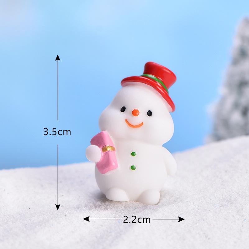Santa & Snowman Micro Landscape DIY Bonsai Ornament - Christmas Gift Decoration