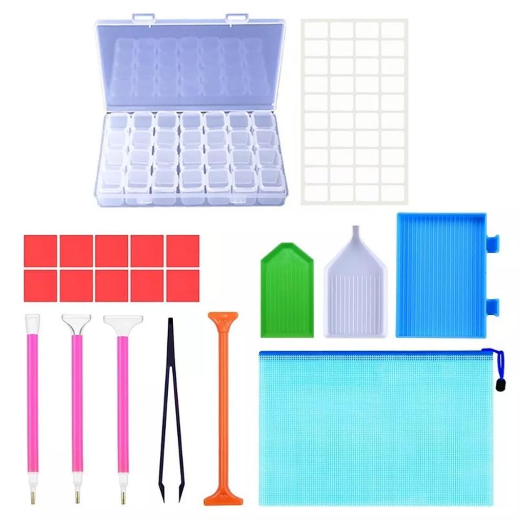 22Pcs Rhinestone Painting Drawing Tool Kit Safe Beautiful Decorating Rhinestone Painting Embroider Set
